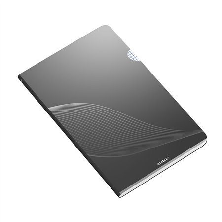 Caderno Agrafado A4 Quadriculado PP Ambar Preto 48Fls 1un