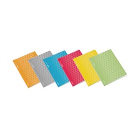 Caderno Agrafado A5 Pautado PP Ambar Triang Sortido 48Fls 1u
