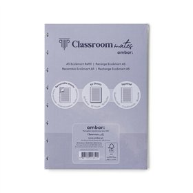 Recarga Caderno EcoSmart Ambar A5 Quadriculado 50Fls