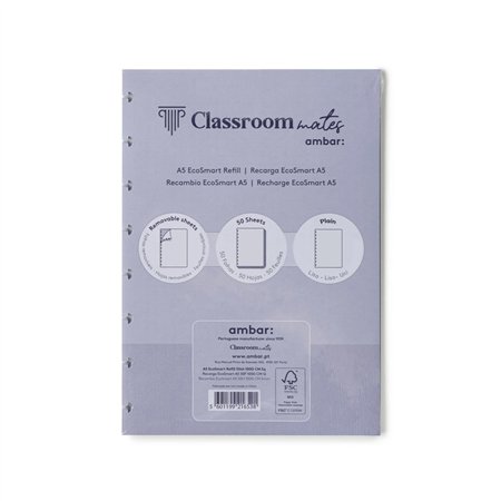 Recarga Caderno EcoSmart Ambar A5 Liso 50Fls