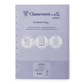 Recarga Caderno EcoSmart Ambar A4 Pautado 50Fls