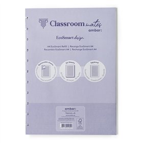 Recarga Caderno EcoSmart Ambar A4 Quadriculado 50Fls