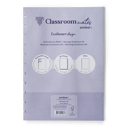 Recarga Caderno EcoSmart Ambar A4 Liso 50Fls