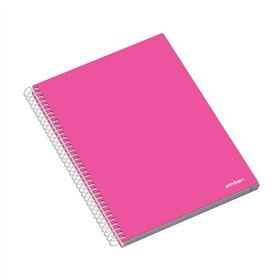 Caderno Espiral A4 Quadri Capa Dura Ambar School 70g 120Fls