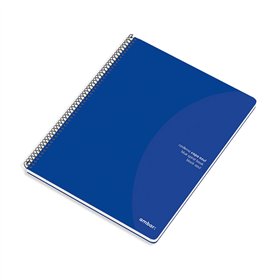 Caderno Espiral A4 Quadriculado Ambar Azul 80Fls 1un
