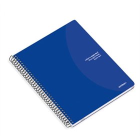 Caderno Espiral A5 Quadriculado 70g Ambar Azul 80Fls