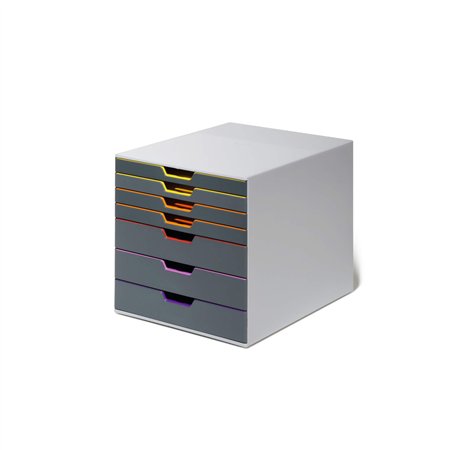 Móvel Secretária 7 Gavetas Durable Multicolor