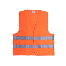 Colete Refletor de Alta Visibilidade Laranja Adulto