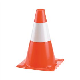 Cone Sinalização Branco e Laranja 30cm