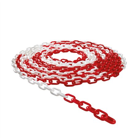 Corrente Sinalização Branco e Vermelho 6mm-25m