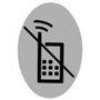 Sinalética Proibido Telemóveis Plástico Adesivo Oval