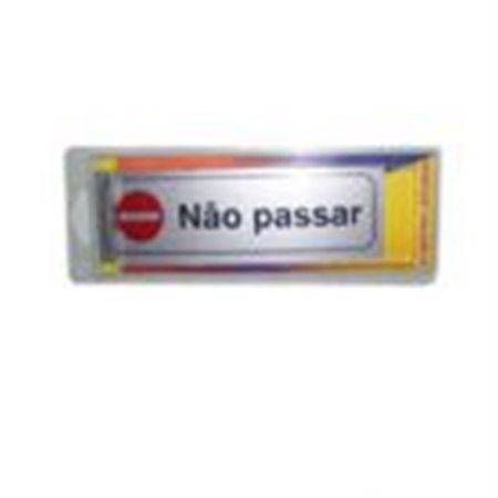 Sinalética Não Passar Plástico Adesivo 17x5.5mm