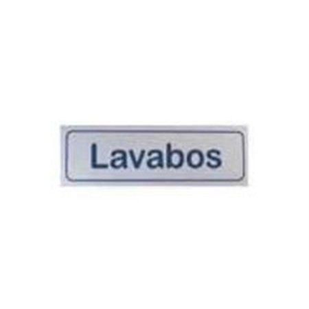 Sinalética Lavabos Plástico Adesivo 17x5.5mm