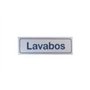Sinalética Lavabos Plástico Adesivo 17x5.5mm