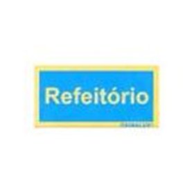 Sinalética Refeitório Plástico Adesivo 17x5.5mm