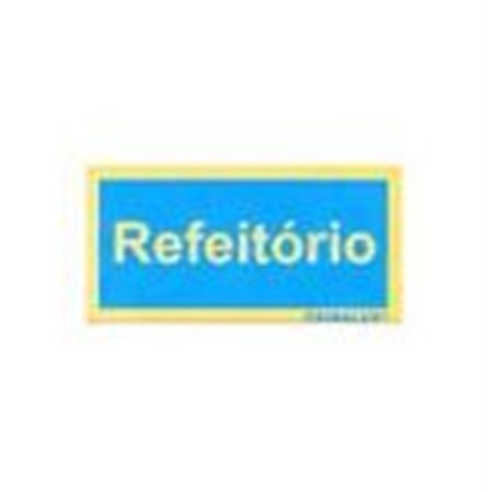 Sinalética Refeitório Plástico Adesivo 17x5.5mm