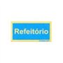 Sinalética Refeitório Plástico Adesivo 17x5.5mm