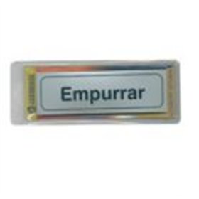 Sinalética Empurrar Plástico Adesivo 17x5.5mm