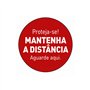 Sinalética MANTENHA A DISTÂNCIA Vinil Portas 347x347mm