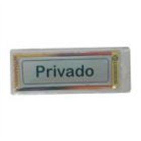 Sinalética Privado Plástico Adesivo 17x5.5mm