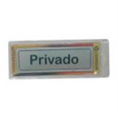 Sinalética Privado Plástico Adesivo 17x5.5mm