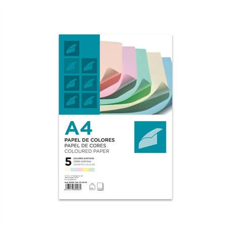 Papel Fotocopia 5 Cores Suaves A4 080gr 5x20100Fls