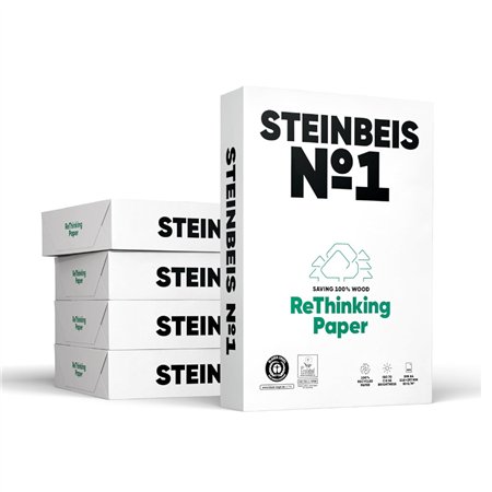 Papel 080gr Fotocopia A3 Reciclado Steinbeis 5x500Fls