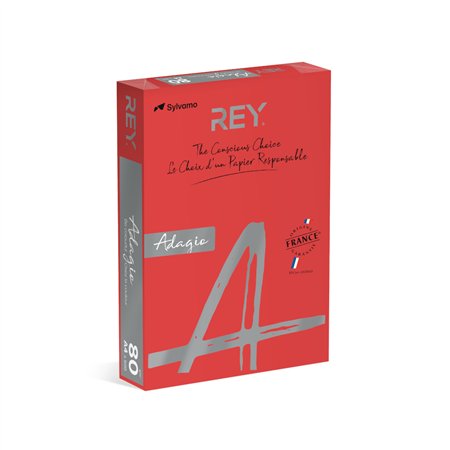Papel Fotocopia Vermelho Intenso Adagio(cd22) A4 80gr 1x500F
