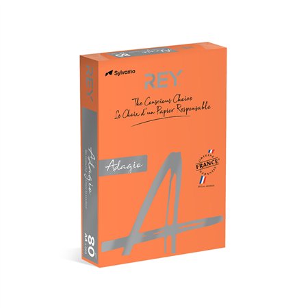 Papel Fotocopia Laranja Fluorescente Adagio A4 80gr1x500Fls