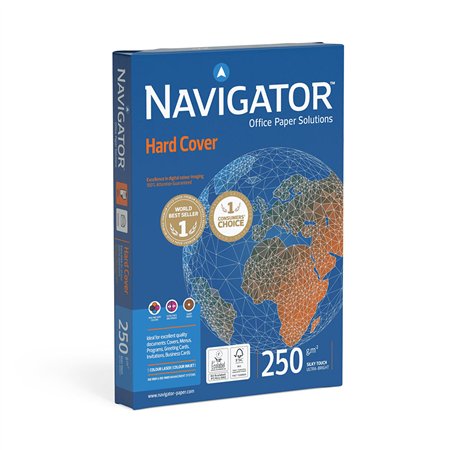 Papel 250gr Fotocopia A4 Navigator Hard Cover 1x125Fls