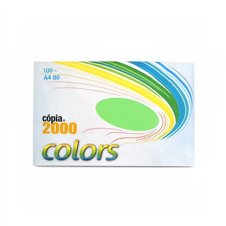 Papel Fotocopia Verde A4 80gr 100Fls