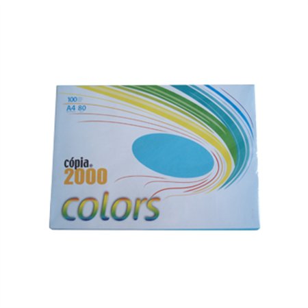 Papel Fotocopia A4 80gr Azul Forte 100Fls