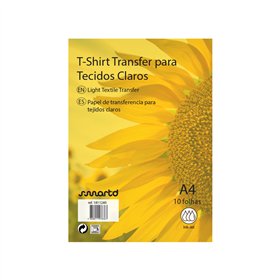 Papel Transfer T-Shirt InkJet A4 Tecidos Claros 4234 10 Fls