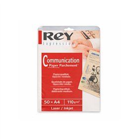 Papel 110gr Rey A4 Parchement/Marmoreado Creme 50Fls