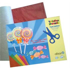 Papel Celofane 24x31cm Sortido Bloco 20 Folhas