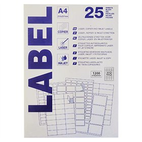 Etiquetas 045,7x021,2mm 25Fls A4 1200un