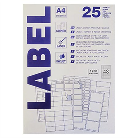 Etiquetas 045,7x021,2mm 25Fls A4 1200un