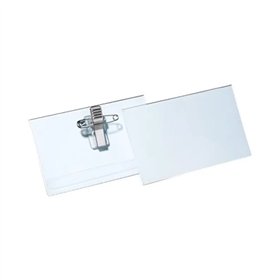 Porta-Nomes Horizontal 90x54mm Alfinete e Mola 25un