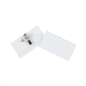 Porta-Nomes Horizontal 90x56mm Mola e Alfinete 50un