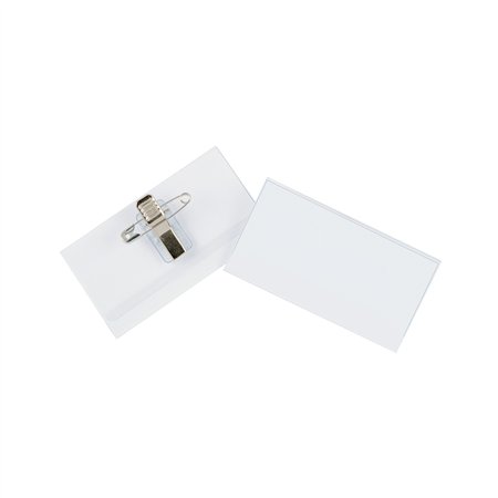 Porta-Nomes Horizontal 90x56mm Mola e Alfinete 50un