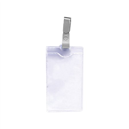 Porta-Nomes Vertical 62x108mm Mola Cinza 12un