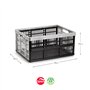 Caixa Dobrável Arrumação Plástica 48x35x24cm 32L Prata