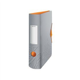 Pasta Arquivo L80 Urban Chic PP Cinza/Laranja