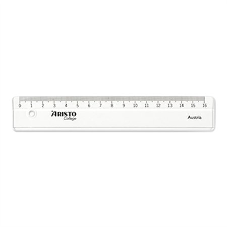 Régua Plástico Cristal 16cm Aristo Geocollege AR23017