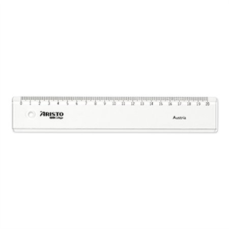 Régua Plástico Cristal 20cm Aristo Geocollege AR23022