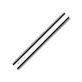 Régua Alumínio 30cm Aristo AR15031 c/Base Borracha