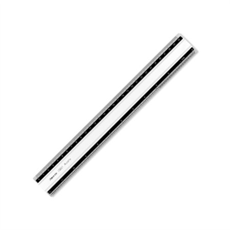 Régua Alumínio 30cm Aristo AR15031 c/Base Borracha