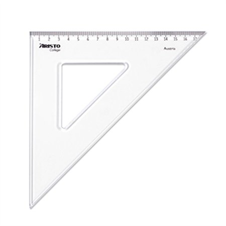 Esquadro Plástico Cristal 45G-25cm Aristo Geocollege AR23425