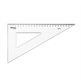 Esquadro Plástico Cristal 60G-25cm Aristo Geocollege AR23625