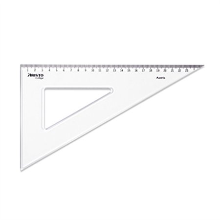 Esquadro Plástico Cristal 60G-25cm Aristo Geocollege AR23625